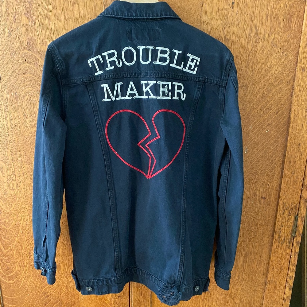 LUCKY BRAND Awesome Denim Jacket, Black, Large - Picture 3 of 9